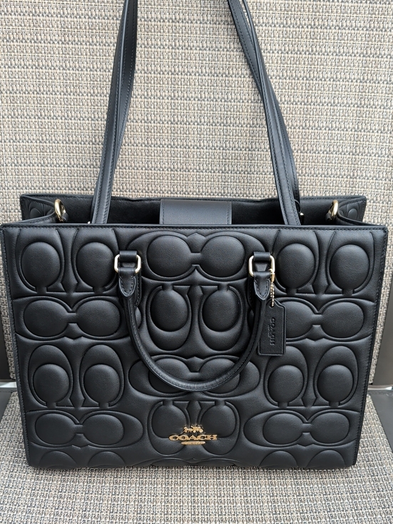 Coach Handbags - Coach Maggie (Large) Quilted Signature Tote (CY672) EUC